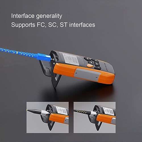 Optisches Leistungsmessgerät, 3-in-1 Optischer Leistungsmesser Mit RJ45 Tester, LED-Licht, OPM Glasfaser Tester LWL Glasfaserkabel Testers mit universelle FC/SC/ST-Schnittstelle