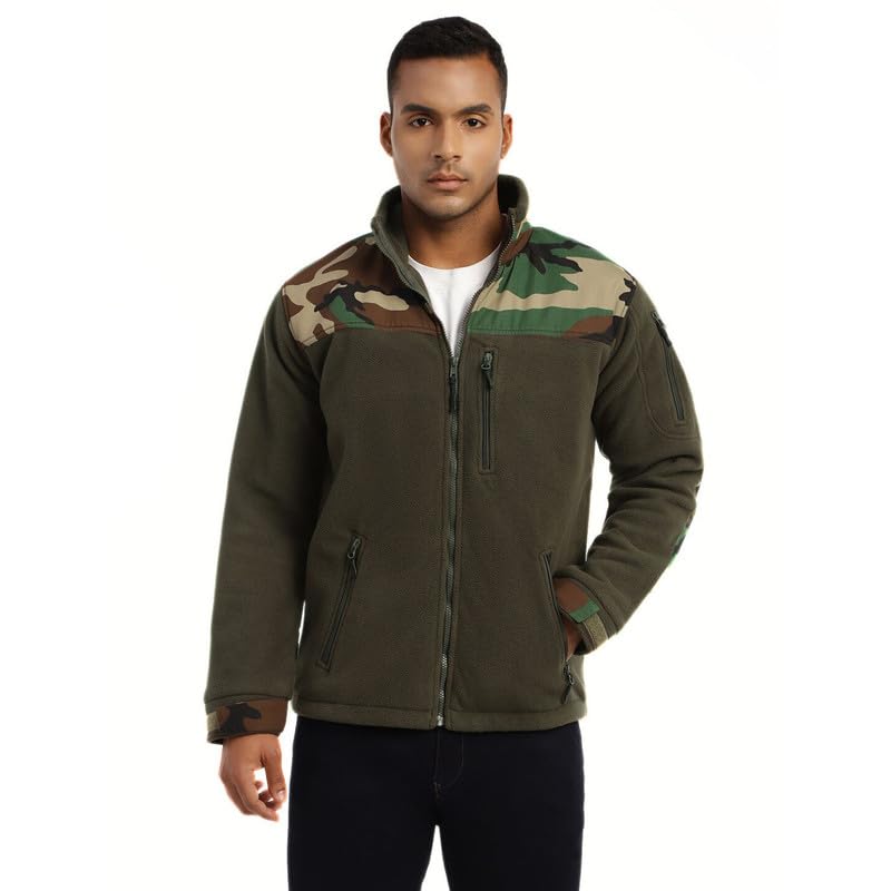 Image of MOUNTMILLER Men's Ripstop Dual Superbond HLKN Fleece Tactical Jacket | Water Repellant | Multi-Pocket | Abrasion-Resistant | Ideal for Outdoor, Hiking & Trekking