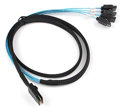 Cable Mini SAS 36Pin SFF-8087 a 4 SATA 7Pin, 2 unidades miniatura 5