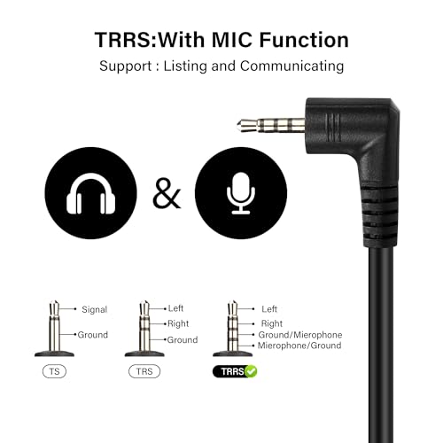 Cable Auxiliar de Audio 2.5mm TRRS 0.3 m Ángulo Recto miniatura 3
