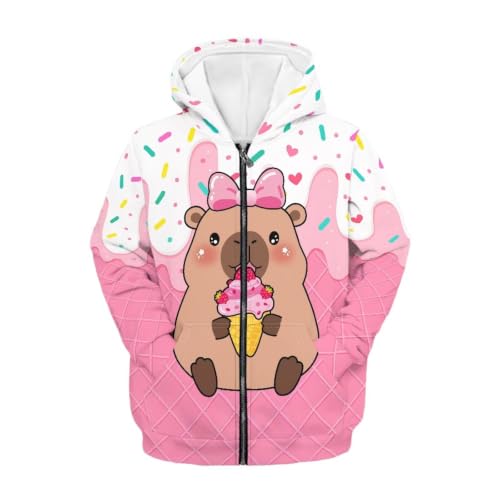 Image of Biyejit Kids Novelty 3D Graphic Printed Hooded Sweatshirt