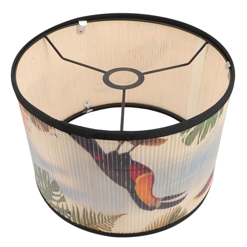 DOITOOL ヴィンテージ風竹製ペンダントランプシェード 天然竹と鉄製 耐久 照明柔らかく目に優しい おしゃれな吊り下げ照明 ホーム装飾 贈り