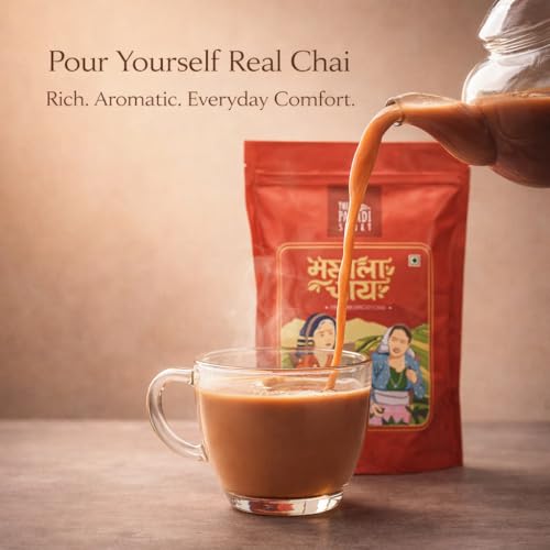 Image of The Pahadi Story Masala Chai 175g - Premium Assam CTC Tea Blended with 100% Natural Spices, Aromatic Masala Tea For Everyday Use