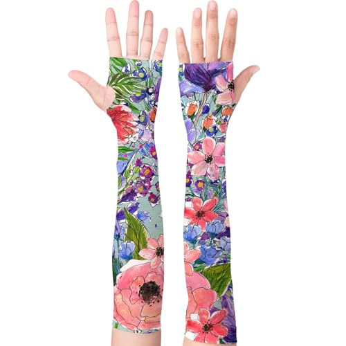 Image of YPHCDO Gardening Sleeves for Women Farm Sun Protection Thorn Proof Cooling Arm Sleeves to Cover Arms for Garden Sports