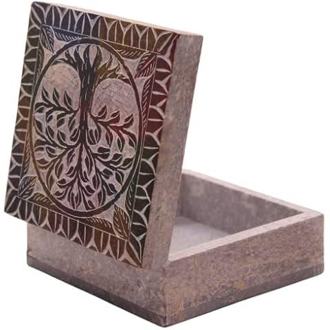 KC KULLICRAFT Hand Carved Marble Jewellery Box Cover