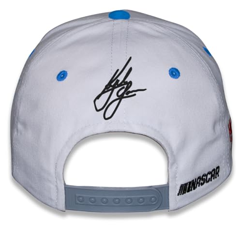 Gorra blanca Snapback de algodón Kyle Larson #5 NASCAR miniatura 6