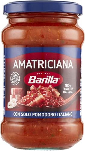 Barilla Sugo all'Amatriciana, Salsa Pronta al Pomodoro con Pancetta, Cipolla e Peperoncino, Sugo Pronto, Confezione da 300g