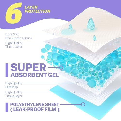 CLEAN SPACES Lavender Scented Puppy Pads 100 Count, Super Absorbent Disposable Pee Pads for Dogs That Neutralize Odor, Wee Wee Pads / Potty Training Pads 22