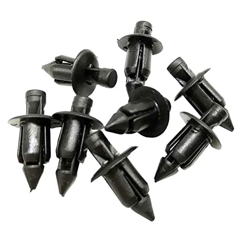 Nuonove Remaches Plastico, Universales Grapas Coche Clips Fijos, Rivet Trim Clamp, Puerta de Coche Clips, Auto plástico Fastener, Coche Parachoques Guardabarros de Sujetador, 6mm, 50PC