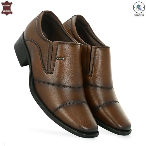 Image of Genuine Leather Formal Shoes for Men Slip-On | Comfortable Office Wear Business Shoes for Men | Premium Wedding Party Corporate Formal Footwear