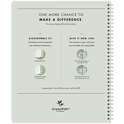 Cambridge Greenpath Academic Year Weekly/Monthly Planner, Greenpath Art, 11 X 9.87, Floral Cover, 12-Month (July To June): 2023 To 2024 #TOP7