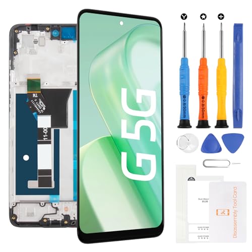 Image of Yondista for Mototola Moto G 5G 2025 Screen Replacement XT2513V XT2513-1 XT2513-2 6.7 inch LCD Display Touch Digitizer Assembly - OEM - Black Frame