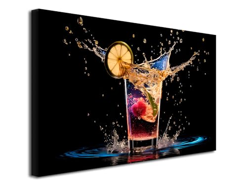 Tableau pour cuisine cocktail en toile pour décorer le mur au-dessus d'une table à manger