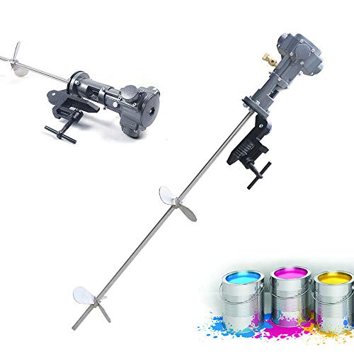 Pneumatic Paint Mixer 50 Gallon 1/2 HP Barrel Ink Coating Paint Air Agitator Stainless Steel Blade Diameter Automatic Stirring Machine Drill Paint Mixer for Industrial Barrel Ink Coating US Stock