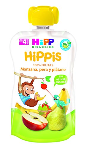 HiPP Biológico, Mezcla de fruta, cereal, yogur para bebé (Manzana, Pera, Plátano) - 6 de 100 gr. (Total 600 gr.)