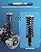 Peforway 4PCS Front & Rear Struts Complete Shock Absorbers Spring Assembly Fit for Honda Civic 2006-2011 2007 2008 2009 2010 Replacement 172284 172285 5609 348023
