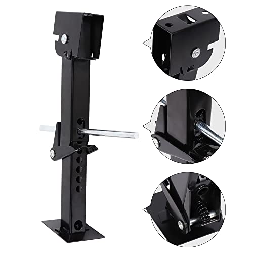 Image of Telescoping Trailer Stabilizer Jacks - Adjusts from 11.8 inch to 17.7 inch, Includes 11.8 inch Long Bar /Crank, 1000 lbs Capacity Each, Set of 2