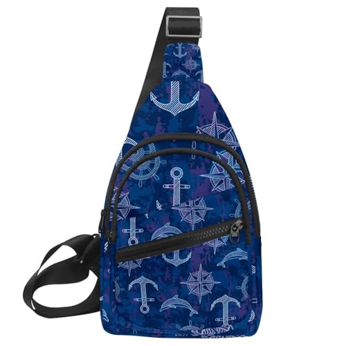 Bolsa de pecho para hombre y mujer ideal para viajar con comodidad y diseño de delfín