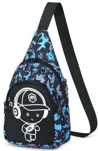 Bluboon Small Sling Bag Crossbody Bags Camouflage Fanny Packs Chest Bag Travel Chest Gifts for Boys