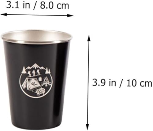 Miniatura 3 de 1 Set Outdoor Camping Cup Metal Tumblers Coffee Travel Mug Stainless Steel Mug Metal Shot Glasses Insulated Mug Tall Shot Glasses Camping Mug