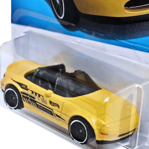Hot Wheels 1:64 Scale 91 Mazda MX-5 Miata HW-J-Imports for Ages 3 and Up by Small CLAP (Yellow)