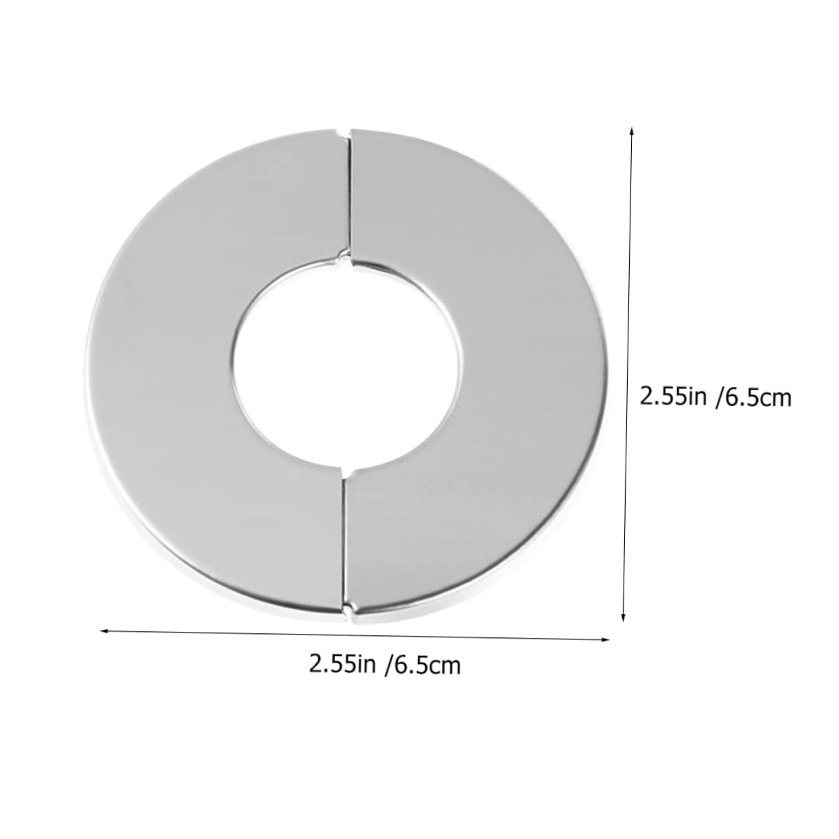 KONTONTY 8x Rohrabdeckung Rund – 6,5 Cm Edelstahl Produktbild-Vorschau 2