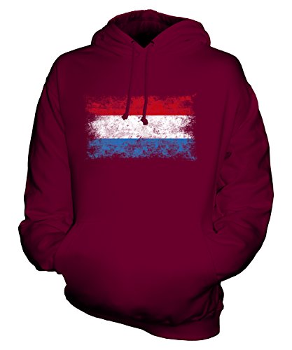 Sweat Luxembourg drapeau délavé unisexe avec capuche confortable Candymix