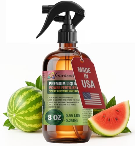 Liquid Power Watermelon Fertilizer Spray – Ready-to-Use Liquid Plant Food for Watermelon – Premixed, Easy Application – Fast-Acting Formula for Growth, Roots & Yield – Indoor & Outdoor Use – 8 oz