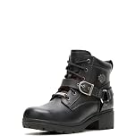 HARLEY-DAVIDSON FOOTWEAR Women's Tegan Ankle Boot, Black, 7 UK