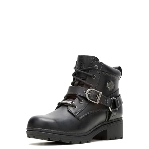 HARLEY-DAVIDSON FOOTWEAR Women's Tegan Ankle Boot ,Black,8.5 M US