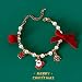 Hunde-Perlen-Halsband, 1 Stück, Haustier-Perlen-Halskette, verstellbare Perlen, Hunde-Halskette mit süßem Weihnachtsanhänger und Schleife, für Hunde, Katzen, Welpen, Katzen, Weiß, S