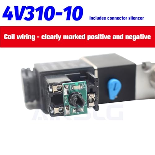 Válvula solenoide de aire de 5 vías para control de cilindros neumáticos de 4mm 7