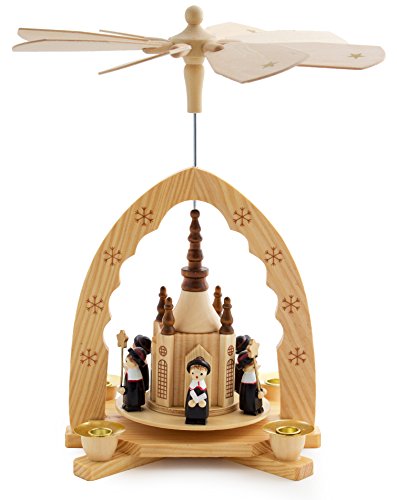 BRUBAKER Weihnachtspyramide aus Holz - Sternsinger - 30 cm Hoch