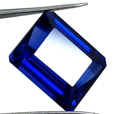 Saphir bleu naturel de 17,38 carats une pierre précieuse de Neelam d'exception