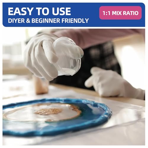 1 Gallon Crystal Clear Epoxy Resin Kit,1:1 Volume Ratio, High Gloss Finish, UV Resistant, Fast Cure, Ideal for Art, Jewelry, Crafting, Tumblers & More - Includes Resin & Hardener - Image 6