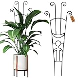 Xeeol 32.6in Plant Trellis for Climbing Plants Indoor, Expandable Large Metal Trellis for Potted Plants, Heavy-Duty Tall Pothos Plant Climber Support for Ivy Pothos Hoya Monstera, 2P