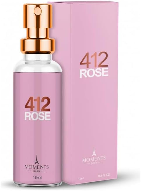 Perfume de Bolsa Feminino 412 ROSE 15ml Moments Paris Excelente P...