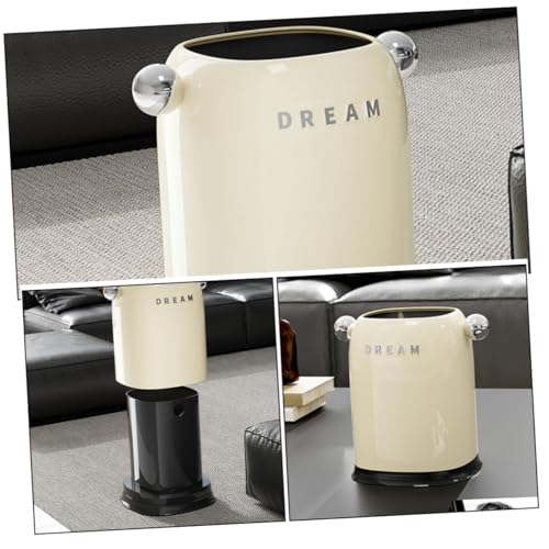 Caneca de basura plástica abierta blanca rectangular jojofuny miniatura 3