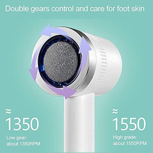 Electric Foot Callus Remover, Rechargeable Foot Grinder, Foot File Pedicure Machine with 3 Grinding Head and 2 Speed, Automatic Pedicure Tool for Dry Cracked Hard and Dead Skin