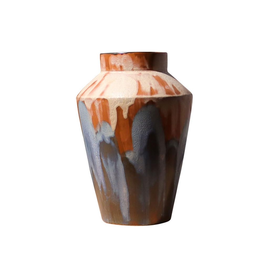 EINES Ceramic Vase Chinese Style Flower Arrangement Water Planter Living Room Homestay Ornaments(B)