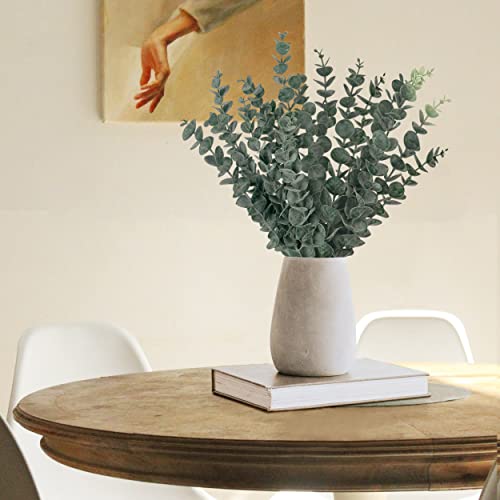 Tiyard 24Pcs Eucalyptus Stems 18" Tall Artificial Eucalyptus Leaves Greenery Decor Faux Eucalyptus Real Touch For Wedding Bouquet Centerpiece Home Decor #TOP5