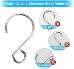 160 PCS S Shape Hooks, Stainless Steel Hook Small Ornament Hook DIY Jewelry Accessories for Crystal Bead Curtain Christmas Tree Baubles Decoration