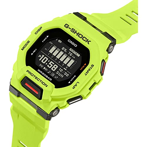 Casio G-Shock G-Squad Move Digital Connected Lime Green Resin Strap Fitness Watch GBD200-93