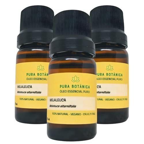 Kit com 3 Óleos Essenciais de Melaleuca - Tea Tree 100% Puro e Na...