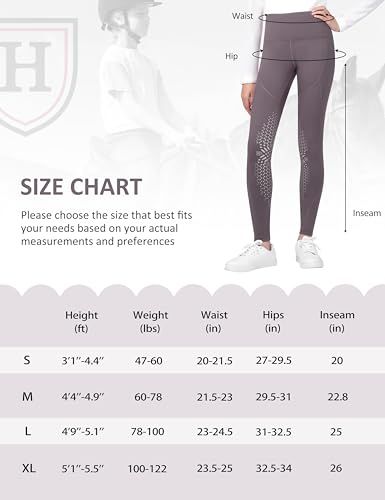Pantalon d'équitation pour filles avec patch au genou Harrison Howard
