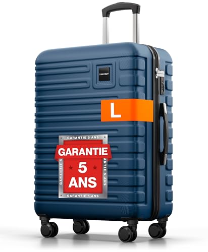 Travely Valise en Polycarbonate, Taille L, 67 cm, Volume intérieur 60 L, Valise à Coque Rigide...