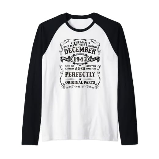 79 Años Cumpleaños Hombre Leyenda Vintage Diciembre 1943 Camiseta Manga Raglan