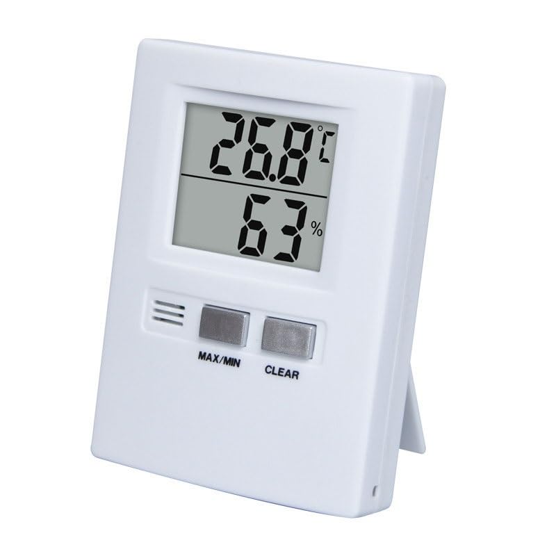 ABS Rectangle Indoor Outdoor Digital Display Multifunctional Thermometer Wall-Mounted