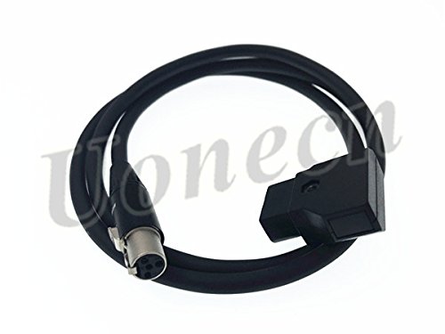 Uonecn D-Tap to Mini XLR 4 pin Female Power Cable for TV Logic Monitor VFM-056W/058W