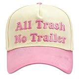 All Trash No Trailer Funny Trucker Hats Embroidered Vintage Snapback Hat for Women and Men Gag Gifts Baseball Cap